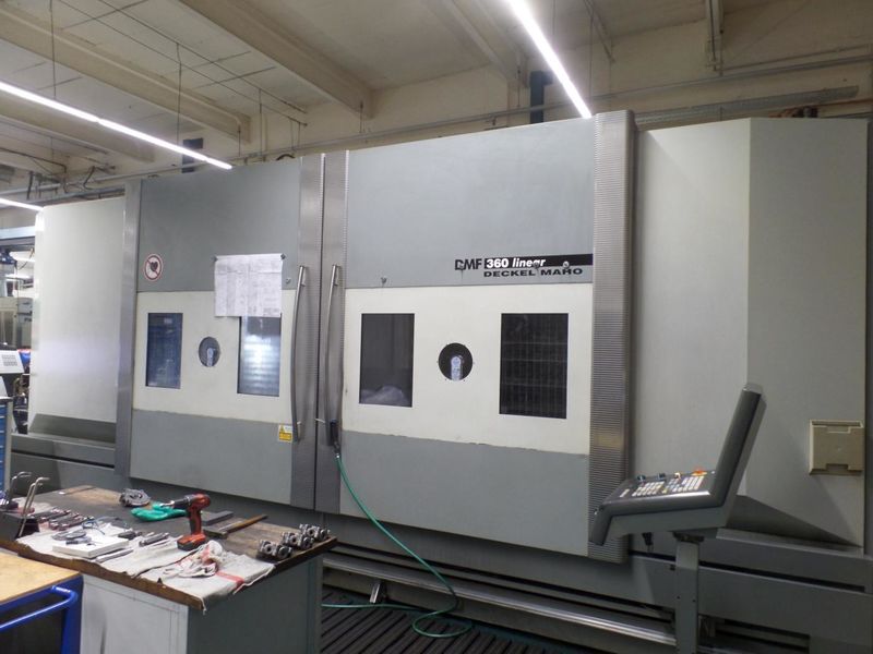 Gesamtansicht CNC-Bearbeitungszentrum DMG DMF 360 Baujahr 2005 mit XYZ 3600x920x820 mm